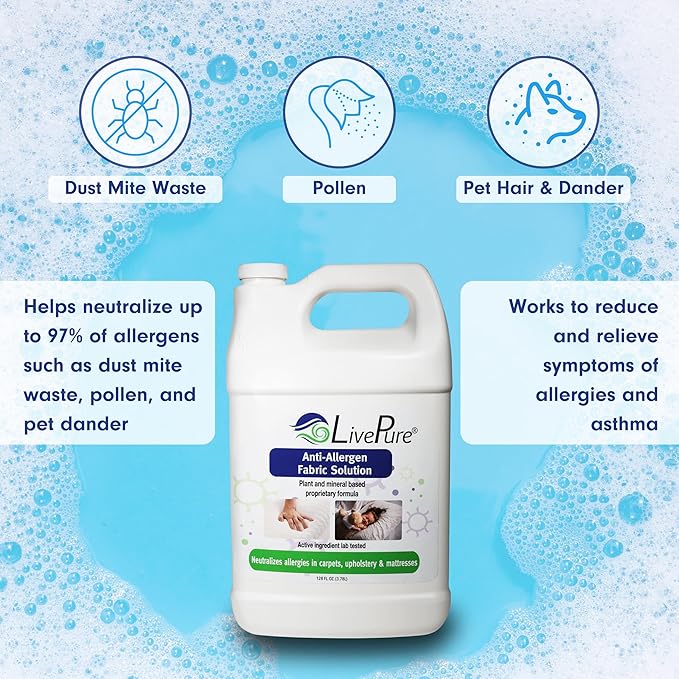 LivePure Anti-Allergen 128 OZ Fabric Spray for Household Surfaces