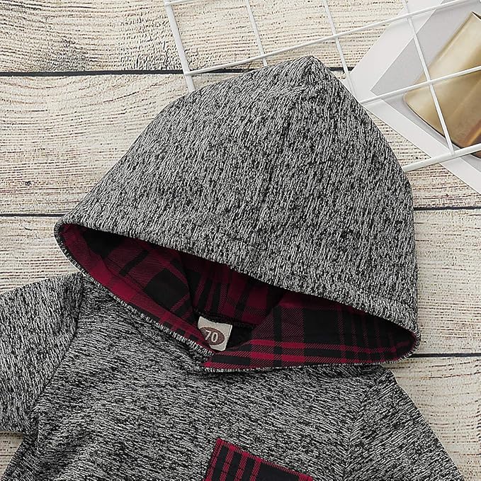 Toddler Baby Boy Clothes Infant Newborn Boy Outfit Long Sleeve Hoodie Sweatshirt Pants Fall Winter Clothes Set