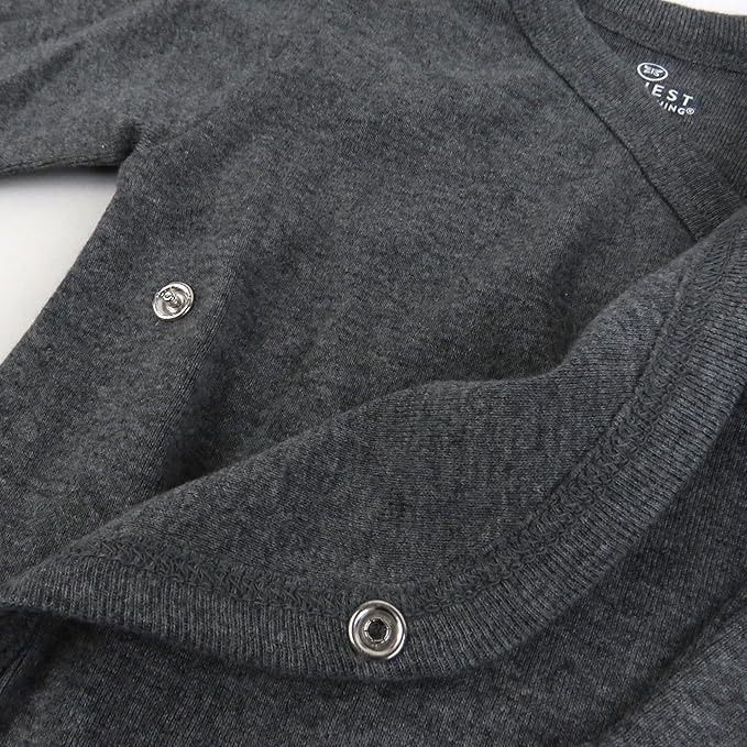 HonestBaby unisex-baby 3-pack Long Sleeve Side-snap Kimono Bodysuits Organic Cotton for Infant Baby Boys, Girls, Unisex