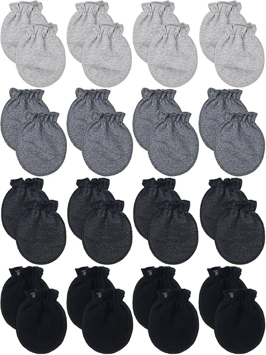 16 Pairs Newborn Baby Cotton Mittens No Scratch Gloves Unisex Newborn Mittens for baby Boys Girls 0-6 Months