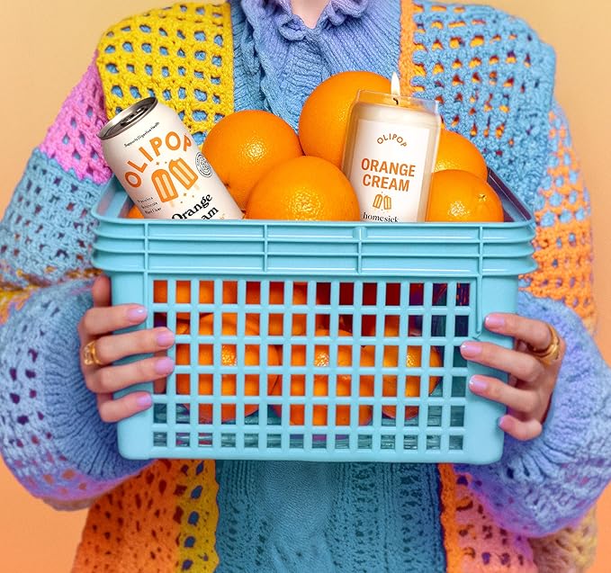 Homesick – Olipop Orange Cream Scented Candle – Premium 13.75 oz Soy Wax Candle in Glass Jar with Cotton Wick, 60–80 Hour Burn, Nostalgic Citrus Vanilla Scent, Wedding & Engagement Gifts for Couples