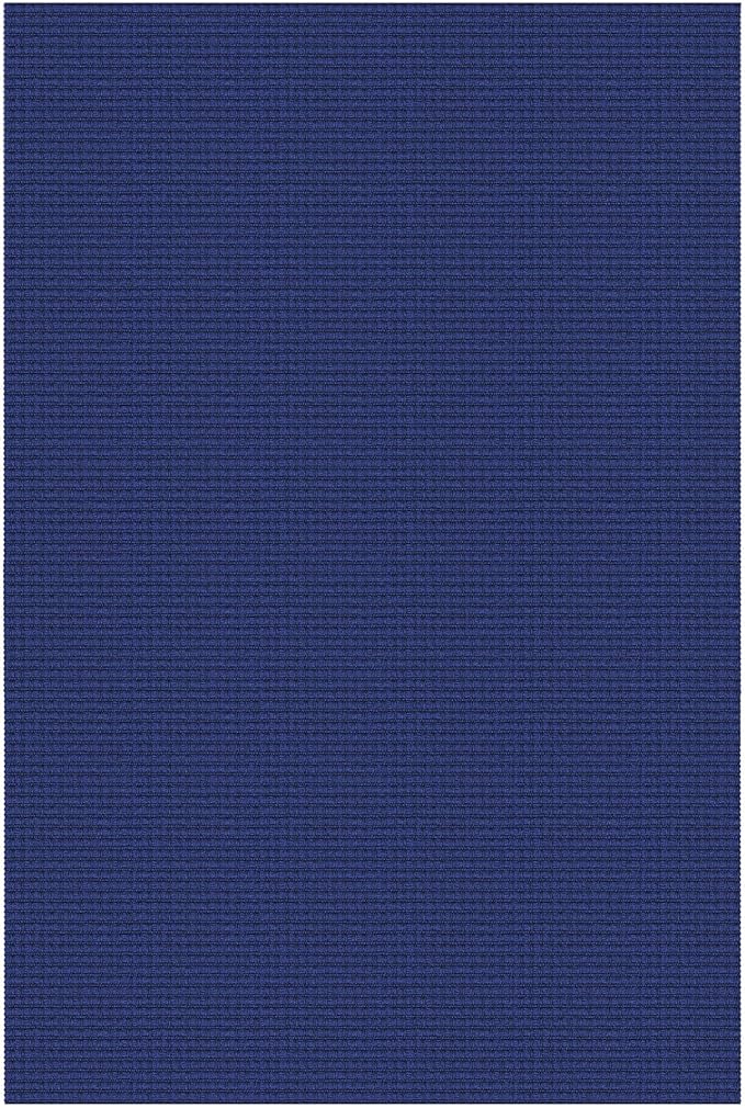 KOZYFLY Washable Area Rug 4x6 ft Non Slip Rubber Backed Living Room Rugs Braided Woven Cotton Kitchen Rugs Indoor Entryway Rug Floor Carpet for Dining Living Room Bedroom, Royal Blue/Navy