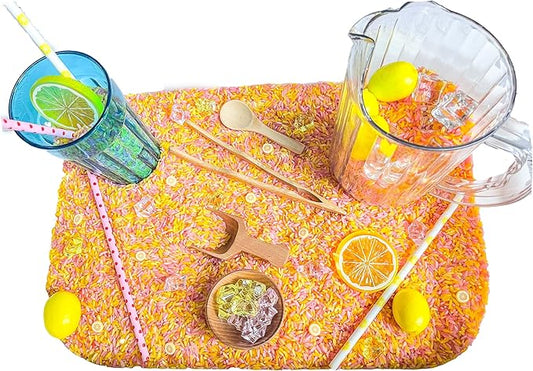Kids Sensory bins Montessori sensory bin, sensory toys, Sensory bins, Sensory Bin For Preschoolers (Lemonade)