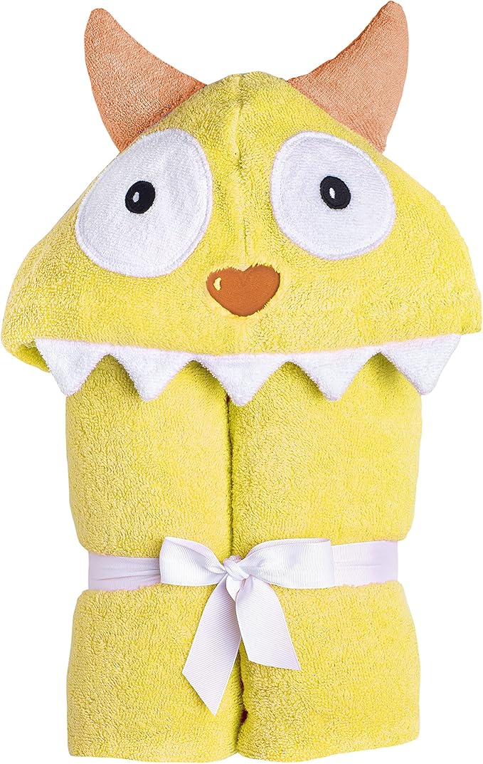 Children's Hooded Towel Yellow Monster, Unisex Toddler, Kids