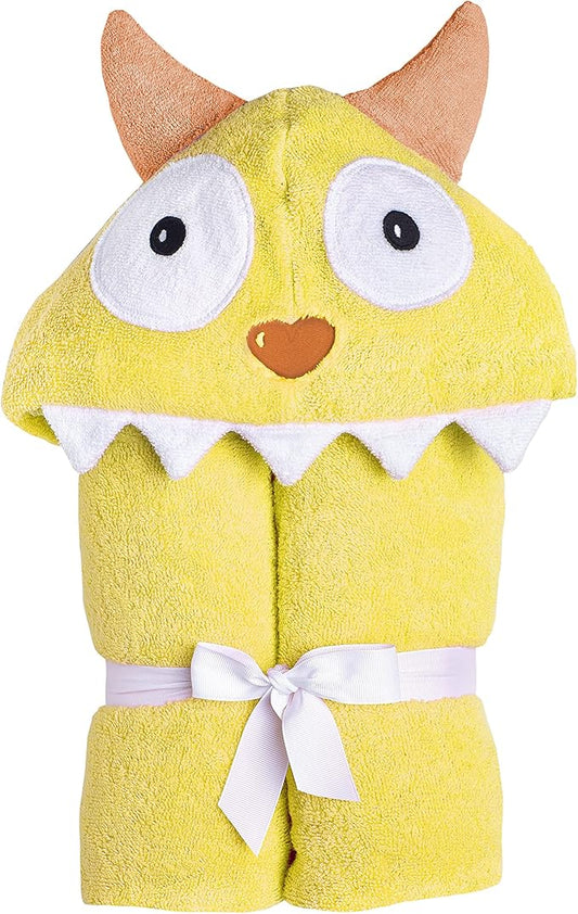 Children's Hooded Towel Yellow Monster, Unisex Toddler, Kids