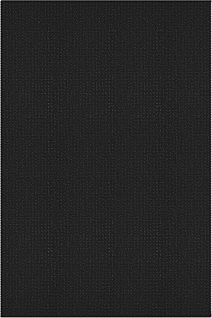 KOZYFLY Runners for Hallways 2x8 ft Washable Kitchen Runner Non Slip Rubber Backed Hall Runners Cotton Entryway Runner Rugs Floor Carpet for Indoor Backdoor Bedroom Kitchen, Black/Dark Grey