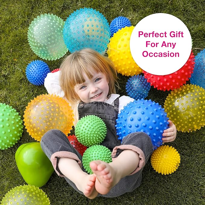Edushape Original Sensory Ball for Baby - 7" Red Color Ball Enhances Gross Motor Skills for Kids 6 Months & Up