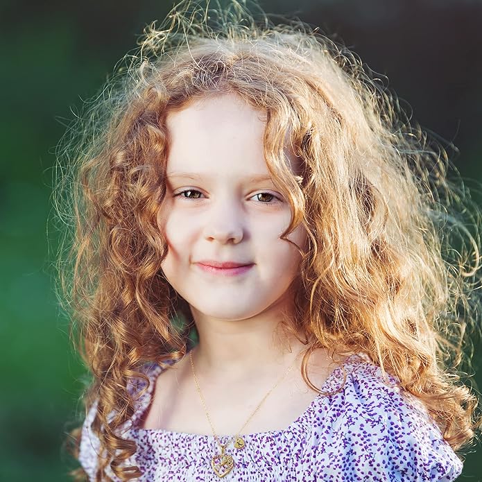 Unicorn Necklace Gifts for Girls Kids - Colorful CZ Heart Initial Necklaces Unicorn Necklace for Girls Jewelry Birthday Gifts for Little Girl Kids