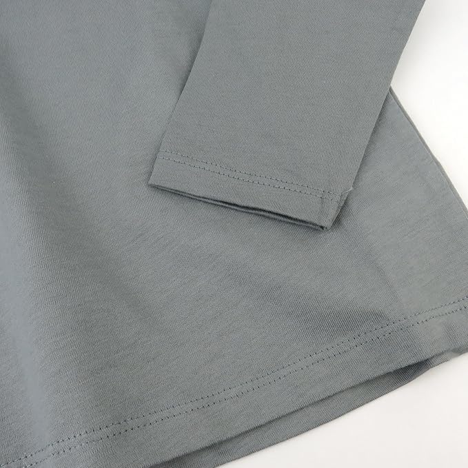 HonestBaby 5-Pack Long Sleeve T Shirts 100% Organic Cotton for Toddler, Little Kids Boys, Girls