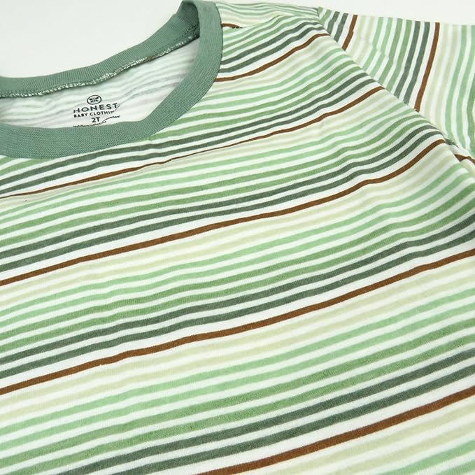 HonestBaby Unisex-Baby 5-Pack Short Sleeve T-Shirts 100% Organic Cotton Baby, Toddler, Little Kid, Boy, Girl, Unisex