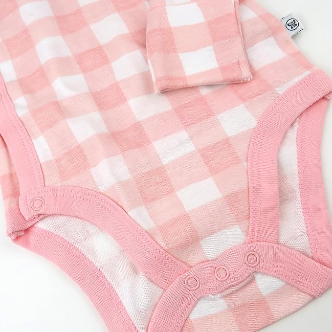 HonestBaby unisex-baby 3-pack Long Sleeve Side-snap Kimono Bodysuits Organic Cotton for Infant Baby Boys, Girls, Unisex