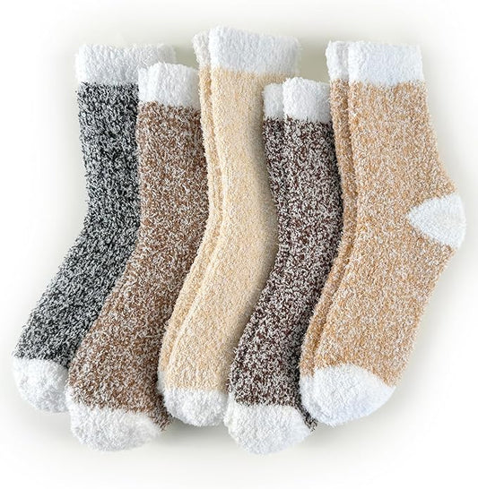 TEHOOK Warm & Cozy Gifts for Women, Fluffy Fuzzy Sock, Plush Sleeping Slipper Socks - Soft Warm Fabric
