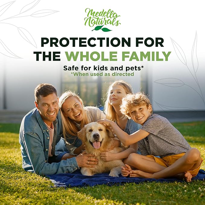 Insect & Mosquito Repellent, DEET-Free Naturally Derived Formula, Kid and Pet Friendly, Made in The USA, 4 Ounce Spray Bottle