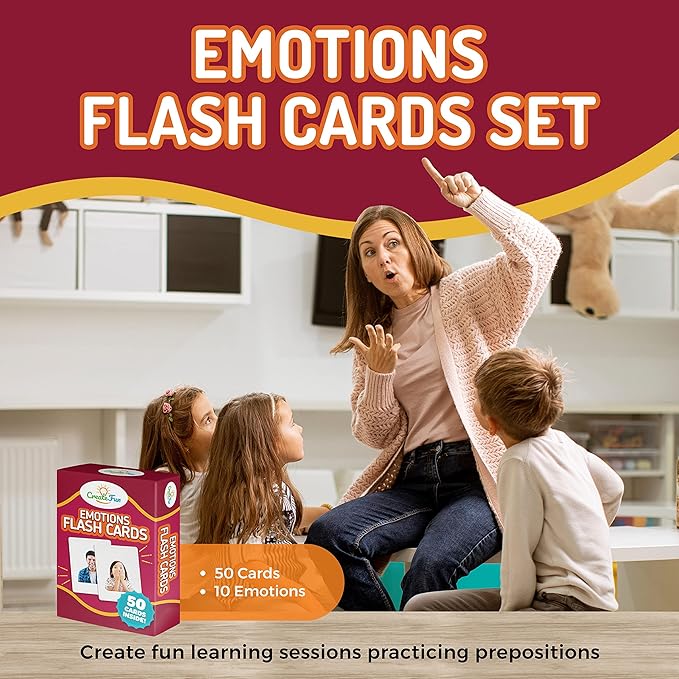 149 Prepositions, Emotions & Action Verbs Flash Cards Set - Educational Photo Cards with Learning Games for Toddlers, Kids, Adults, Seniors, Preschool Prep, Speech Therapy and ESL Teaching Materials