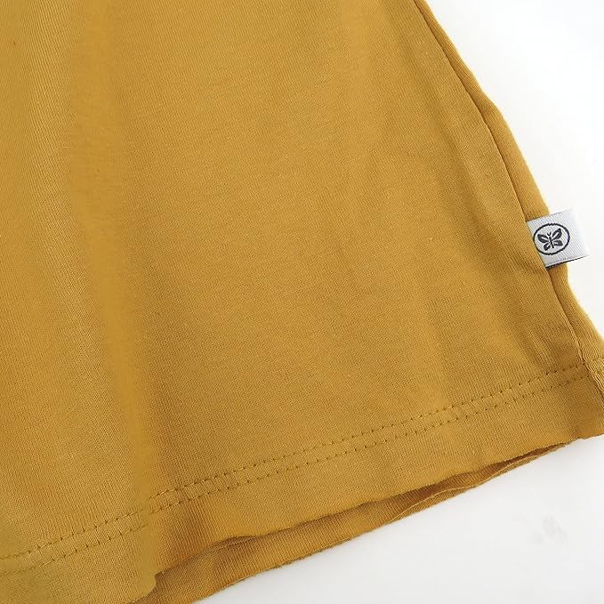 HonestBaby Unisex-Baby 5-Pack Short Sleeve T-Shirts 100% Organic Cotton Baby, Toddler, Little Kid, Boy, Girl, Unisex