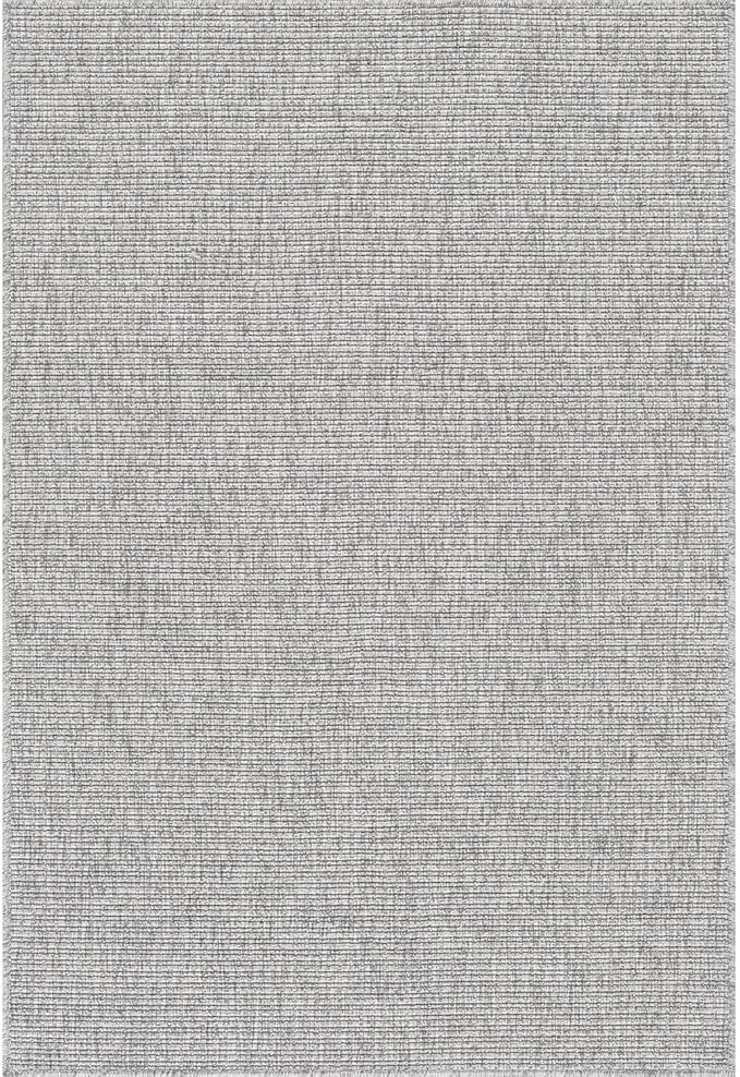 Beverly Rug Easy Jute Large Rug 9x12 Solid Washable Durable Outdoor Indoor Area Rugs for Living Dining Room Patio Office Stain Resistant Non Shedding Casual Indoor Outside Carpet 9 x 12 Gray