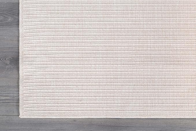 Beverly Rug Easy Jute Off White Entry Rug 2x3 Solid Washable Durable Outdoor Indoor Area Rugs for Living Dining Patio Office Stain Resistant Non Shedding Casual Indoor Outside Carpet 2 x 3 Off-White