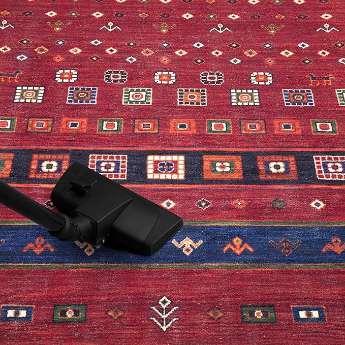 Keen Home Design 2x10 Rug - Machine Washable Runner Rug with Non-Slip Backing, Ideal for Hallway, Entryway, Kitchen, Laundry Room - Vintage, Easy Clean, Durable, Low Pile - (2'6" x 10')