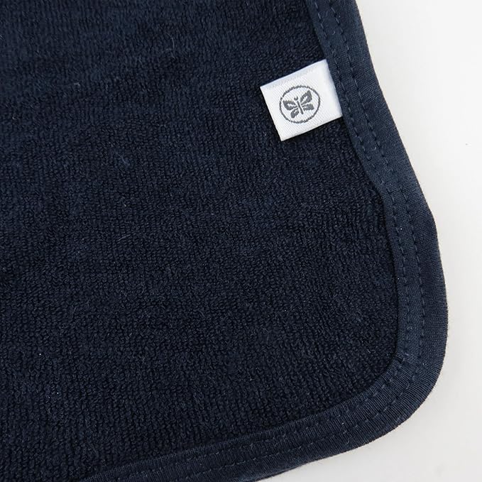 HonestBaby Unisex Baby Organic Cotton Washcloth Multi-Pack Winter Accessory Set, 5-Pack Navy, One Size