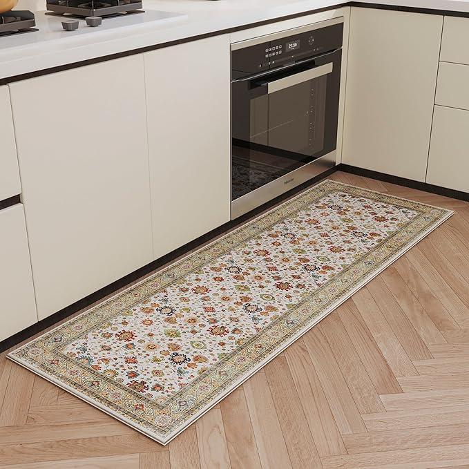 Runner Rug for Hallways Kitchen Rug Non Slip 2'x 6' Washable Rugs with Rubber Backing Soft Carpet Runner for Hallways, Kitchen, Laundry, Bedroom, Bathroom (Colorful)
