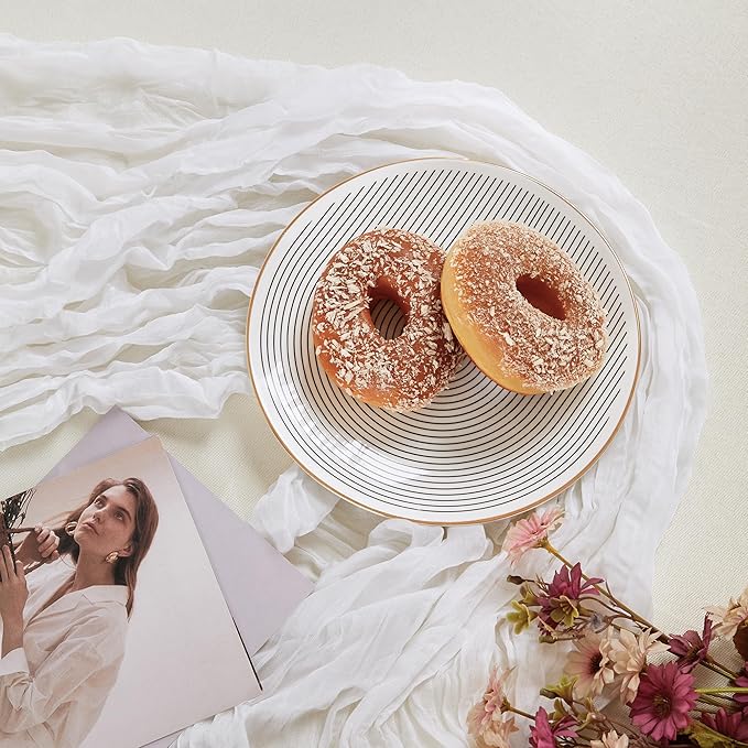 6 Pack White Cheesecloth Table Runner 10FT Long Boho Gauze Table Runner Rustic Sheer Runner for Wedding Bridal Baby Shower Birthday Party Table Decor Thanksgiving Christmas Decorations