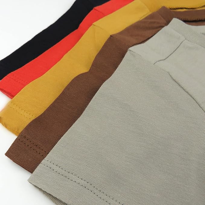 HonestBaby Unisex-Baby 5-Pack Short Sleeve T-Shirts 100% Organic Cotton Baby, Toddler, Little Kid, Boy, Girl, Unisex