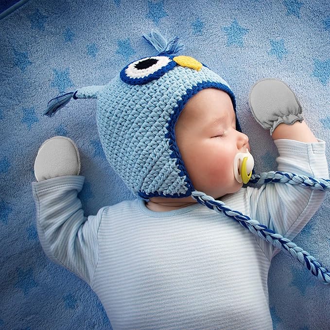 16 Pairs Newborn Baby Cotton Mittens No Scratch Gloves Unisex Newborn Mittens for baby Boys Girls 0-6 Months