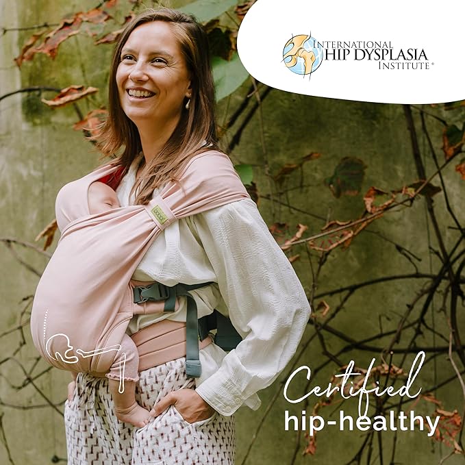 Boba Bliss Baby Carrier Newborn to Toddler (7-35 lbs) - Light & Breathable Toddler Carrier - Certified Hip-Healthy, Adjustable Straps for All Parents, Hybrid, Soft & Stretchy 0-18 Months (Bloom)