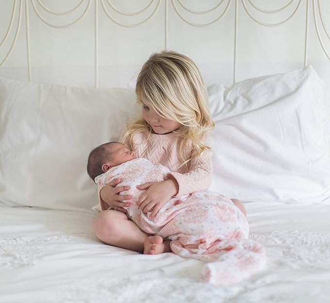 SwaddleDesigns Large Muslin Receiving Swaddle Blanket for Baby Girls/Boys, Soft Premium Cotton, Boutique Quality, Best Shower Gift, Multiuse, Pink Thicket Woodland, Parent Picks Award Winner(SDM-152P)