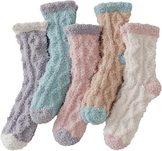 TEHOOK Warm & Cozy Gifts for Women, Fluffy Fuzzy Sock, Plush Sleeping Slipper Socks - Soft Warm Fabric
