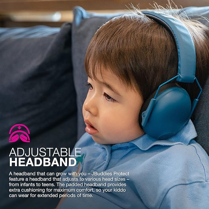 JLab JBuddies Protect Earmuffs, Adjustable Headband for Infants to Teens, Hearing Protection