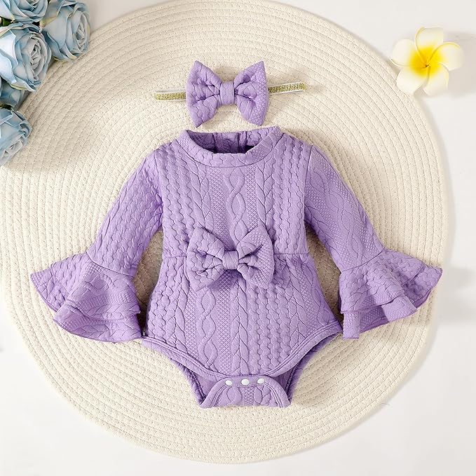 SUNNY PIGGY Baby Girl Clothes Infant Newborn Outfits Romper 0-18 Month Toddler Girls’ Clothing Pant Set
