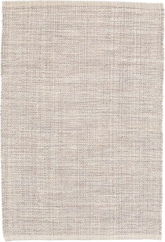 Dash and Albert Marled Cotton Area Rug - 4' x 6' Grey Solid Handwoven Accent Rug - Durable, Lightweight, High Traffic Areas Hallway, Bedroom, Living Room