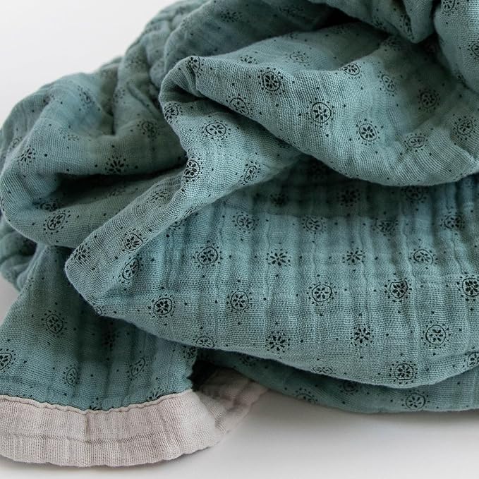 Little Unicorn Premium Quilted Throw | Super Soft, Multi-Layered Muslin XL Blanket| Great for Kids & Families (WallFlower)