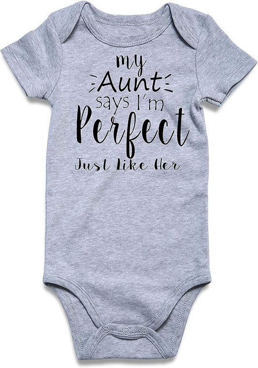 UNIFACO Unisex Baby Funny Saying Outfit Short and Long Sleeve Bodysuits Romper 0-18M