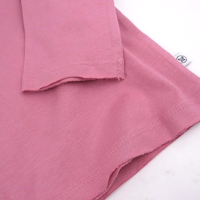 HonestBaby 10-Pack Long Sleeve T Shirts 100% Organic Cotton for Toddler, Boys, Girls