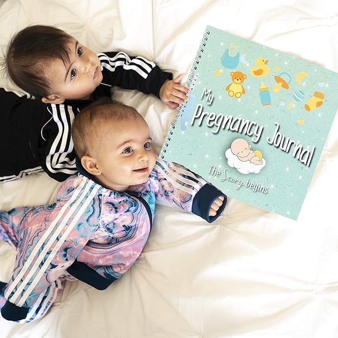 My Belly Book - Pregnancy Journal and Baby Memory Book with Stickers - Baby's Scrapbook and Photo Album - Pregnancy Journals for First Time Moms - Pregnancy Journal Memory Book