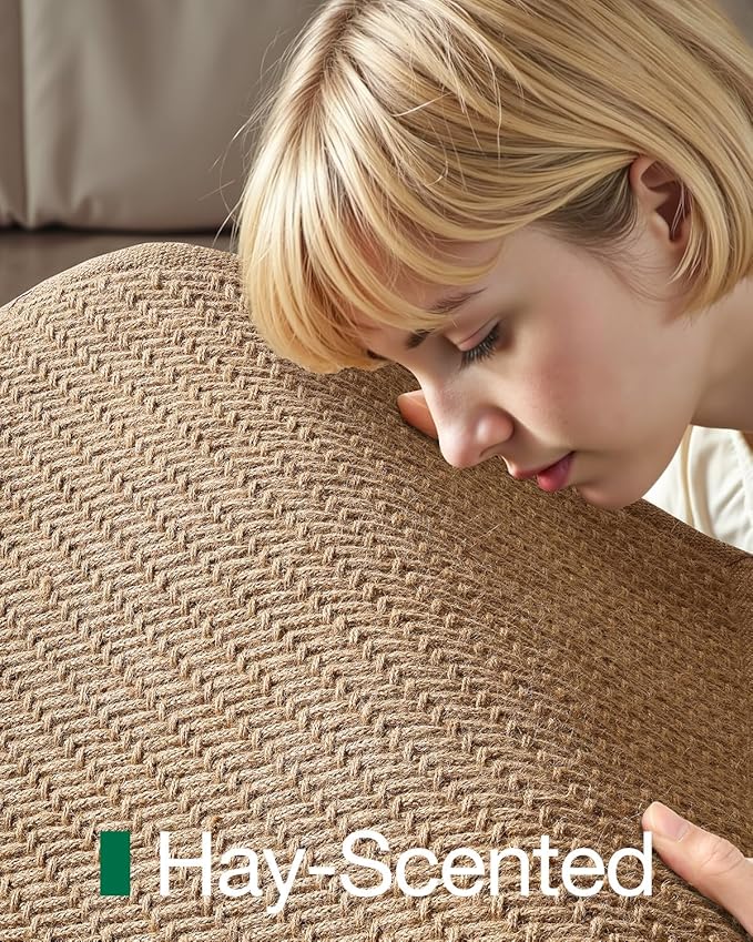 LUMI Jute Area Rug 6x9 for Living Room, Natural Handwoven Rugs Non Slip, Farmhouse Braided Carpets No Shedding for High Traffic, Dining Room, Indoor, Outdoor, Patio