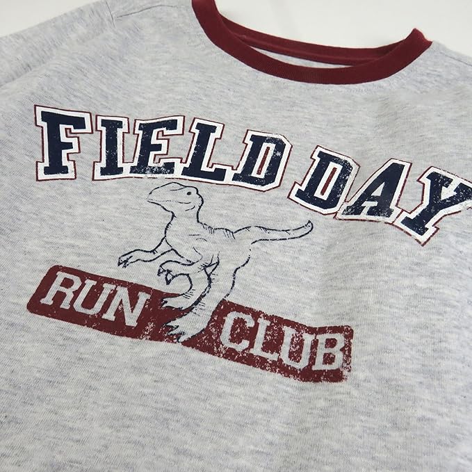 HonestBaby 5-Pack Long Sleeve T Shirts 100% Organic Cotton for Toddler, Little Kids Boys, Girls