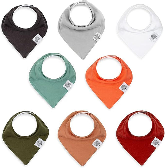 Parker Baby Bandana Drool Bibs 8 Pack Baby Bibs for Boys, Girls, Unisex - Soft & Stylish Teething Bibs for Babies