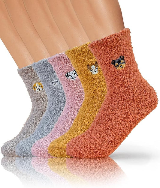 TEHOOK Warm & Cozy Gifts for Women, Fluffy Fuzzy Sock, Plush Sleeping Slipper Socks - Soft Warm Fabric