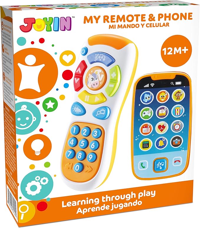 JOYIN Smartphone Toys for Baby, Remote Control Baby Phone with Music, Learning Toy, Birthday Gifts for Infants, Kids, Boys and Girls, Easter Basket Stuffers