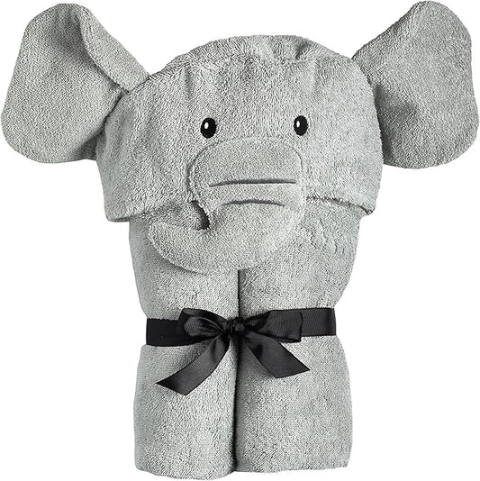 Hooded Baby Towel for Kids 2-8 | Large 100% Cotton Baby Towel for Girls or Boys | Cute Elephant Bath Towels for Babies and Toddlers