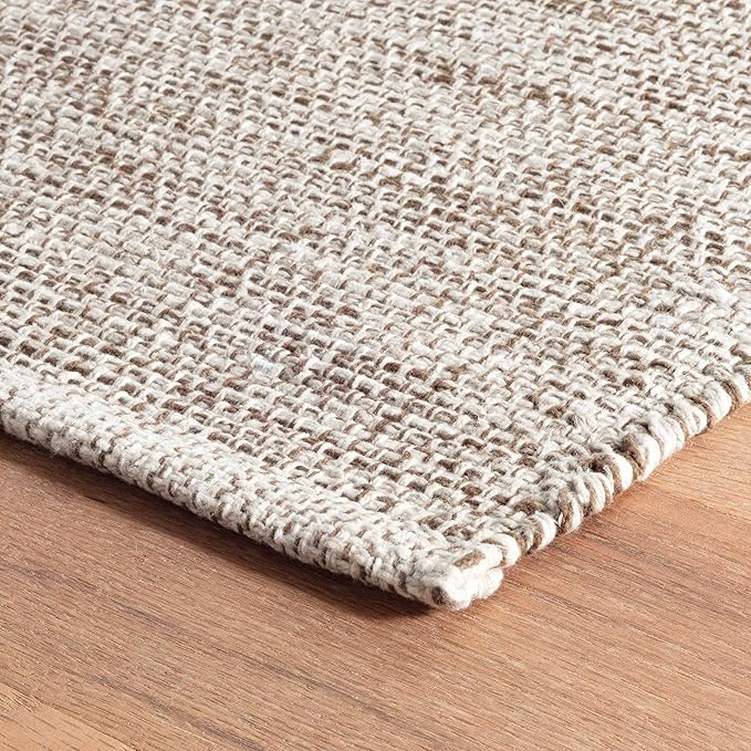 Dash and Albert Marled Cotton Area Rug - 2.5' x 8' Runner Brown Solid Handwoven Accent Rug - Durable, Lightweight, High Traffic Areas Hallway, Stairs, Bedroom