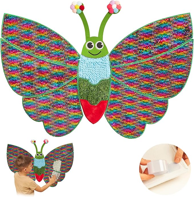 ODOXIA Sensory Wall Panel | Sequin Busy Board for Sensory Room and Daycare | Montessori Toys and Activity | Autism Mats and Squares for Toddlers and Kids