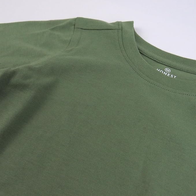 HonestBaby 5-Pack Long Sleeve T Shirts 100% Organic Cotton for Toddler, Little Kids Boys, Girls