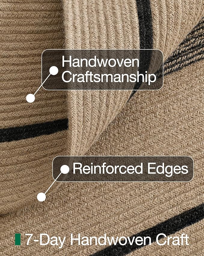 LUMI Jute Area Rug 5x8 for Living Room, Natural Handwoven Rugs Non Slip, Farmhouse Braided Carpets No Shedding for High Traffic, Dining Room, Indoor, Outdoor, Patio