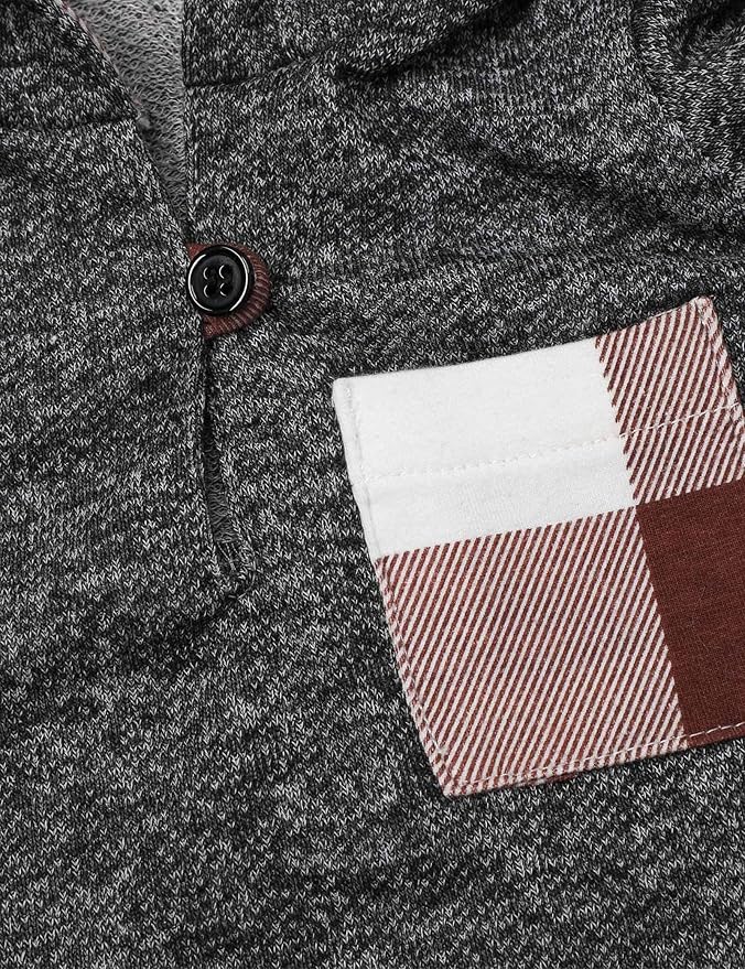 Fommy Newborn Baby Boy Clothes Plaid Letter Print Long Sleeve Hoodies + Long Pants 2PCS Fall Winter Outfits Set