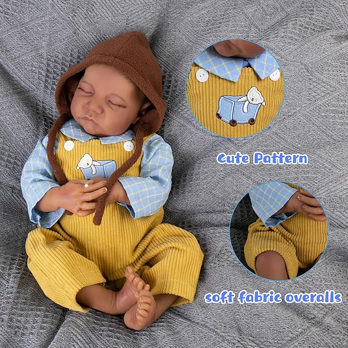 Reborn Baby Dolls Clothes Baby Boy Clothes Perfectly Cute Newborn Dolls Outfits 17-20 Inches Doll Accessories fit Reborn Doll Newborn Boy