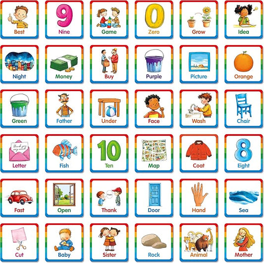 Hebayy Memory Matching Game, 72 PCS Sight Words Matching Cards for Kids, 36 Pairs Memory Cards, Educational Toy for Children to Learn Sight Words 5+ Years Old